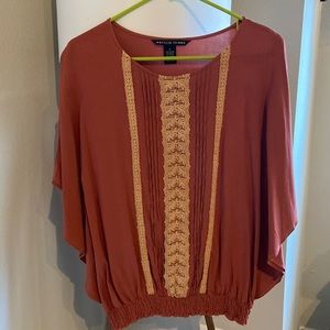 Burnt orange blouse, size S, Antilia Femme.